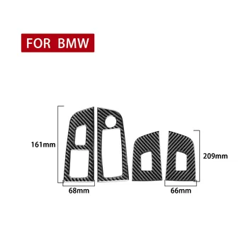 Tinka BMW 1 Serijos Sedanas 2017-2019 Anglies Pluošto Langų Pakėlimo Jungiklį Skydelio Apdaila Lipdukas LHD