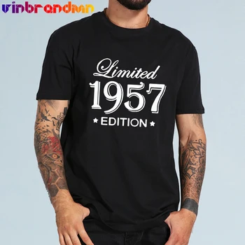 Juokingas Vasaros Stiliaus Limited Edition 1957, T-marškinėliai trumpomis Rankovėmis Medvilnės O-kaklo Vyrams Harajuku T Shirts 1957 metais Marškinėlius Camiseta Homme