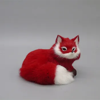 modeliavimo red fox polietileno&kailio linkę fox apie 16x13cm modelis prop rankdarbių namų dekoravimo, dovanų b1729