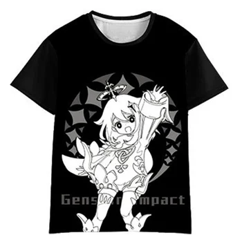 Genshin Poveikio Paimon Cosplay Kostiumų Vasaros Top Vyrų T-Shirt